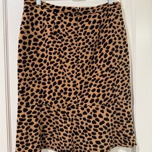 Ann Taylor Black and Tan A-Line Skirt